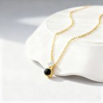 Collier de projection de photos de pierres de naissance personnalisées Bijoux délicats Anniversaire Cadeau commémoratif pour les femmes