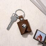 Spersonalizowany 3 zdjęcia rodzinne Album PU skórzany brelok z wygrawerowanym tekstem Urodziny Dzień Ojca Rocznica Prezent dla Taty Męża