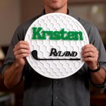 Personlig golfball akryl navneskilt Veggdekorasjon Klubbkonkurranse Souvenir bursdagsgave til golfelskere