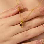 Collier de projection de photos de pierres de naissance personnalisées Bijoux délicats Anniversaire Cadeau commémoratif pour les femmes