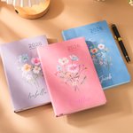 Planificador personalizado Wildflower 2026 Calendario A5 Libreta con nombre Diario de planificación Día Cumpleaños Regalo para amigos Estudiantes