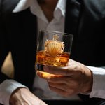 Personalized Golden Badge Initial Name 10 oz Rock Whiskey Glass Old Fashioned Birthday Gift for Man Bartender Whiskey Enthusiast