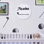 Personlig golfball akryl navneskilt Veggdekorasjon Klubbkonkurranse Souvenir bursdagsgave til golfelskere