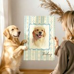 Personlig akvarell och färgad penna stil husdjursporträtt Foto Canvas målning med namn heminredning husdjur födelsedagspresent för husdjursälskare ägare