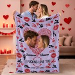 Henkilökohtaiset pariskuntakuvat Sydän sormenjälki Kiss pehmeä heittää peitto nimi Home Decor syntymäpäivä ystävänpäivä lahja pariskunnalle