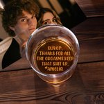 Personalized Thanks for All the Orgasms 10 oz Old Fashioned Rocks Whiskey Glass with Names Valentine's Day Anniversary Gift for Boyfriend Husband