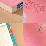 Planificador personalizado Wildflower 2026 Calendario A5 Libreta con nombre Diario de planificación Día Cumpleaños Regalo para amigos Estudiantes