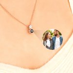 Collier de projection de photos de pierres de naissance personnalisées Bijoux délicats Anniversaire Cadeau commémoratif pour les femmes