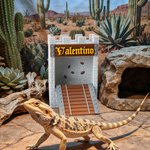 Gepersonaliseerde 3D afgedrukt kasteel stenen muur brug Feeder Box met tekst Reptile Habitat Adoptie Verjaardag Gift voor hagedis Reptile eigenaars