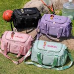 Bolsa de viaje personalizada con nombre personaje animado deportivo y múltiples compartimentos regalo de cumpleaños para amantes del deporte