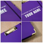 Personalisierte Multicolor A4 Klemmbrett mit Titel PP Innenseite und Notizblock Bürobedarf Geburtstag Geschenk für Lehrer Student