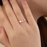 Personalized Paw Print Birthstone Sterling Silver Ring with Engraved Name Memorial Jewelry Pet Loss Sympathy Gift for Women Cat Dog Moms