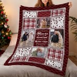 Personalised Photo Comfort Message Plaid Soft Throw Blanket with Name Home Decor Memorial Sympathy Gift for Family Friends