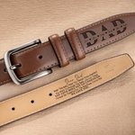 Personalized Dad Heart Pattern 1-6 Names Men's Casual Buckle Leather Belt with Engraved Title Birthday Father's Day Gift for Father Husband