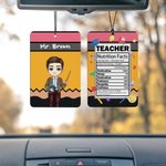 Personalized Cartoon Teacher Character Car Air Freshener Ornament Car Interior Decor Teacher's Day Bithday Gift for Teachers