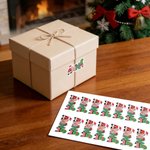 Personalised Christmas Theme Design Waterproof Stickers Labels with Name Christmas Decor Party Favors for Family Friends