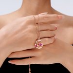 Collana personalizzata Sole e Luna con pietra di nascita Gioielli celesti Compleanno Regalo per la festa della mamma Donna
