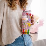 Personalisierte bunte Zusammensetzung Buch Apple Crayon 40oz isolierte Becher mit Namen und Strohhalm zurück zu Schule Wertschätzung Geschenk für Lehrer