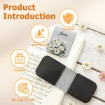 Personalized Birth Flower Magnetic PU Leather Bookmark Clip with Name Reading Birthday Gift for Book Lovers Bookworms