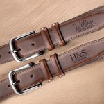 Personalisierte handgefertigte Monogramm dauerhafte Leder Männer Gürtel mit eingraviertem Namen Vaters Valentinstag Jahrestag Geschenk für ihn