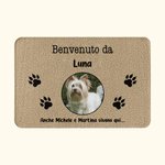 Zerbino antiscivolo personalizzato con 1-3 foto di animali e testo design con zampe regalo per amanti di animali