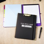 Personalisierte Multicolor A4 Klemmbrett mit Titel PP Innenseite und Notizblock Bürobedarf Geburtstag Geschenk für Lehrer Student