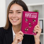 Taccuino a spirale A5 personalizzato Boss Pain In The Asses Funny Donkey con nome Diario Pianificatore Giornaliero Regalo di Compleanno per Amico Collega