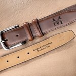 Ceinture en Cuir Durable Personnalisée avec Nom et Monogramme Gravés Accessoire Fait à la Main Cadeau Fête des Pères Anniversaire pour Homme