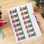 Personalised Christmas Theme Design Waterproof Stickers Labels with Name Christmas Decor Party Favors for Family Friends