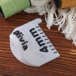 Modèle de couture à points égaux multicolore personnalisé Règle à doigts avec nom Outils de couture Cadeau d'anniversaire pour les couturiers et les passionnés de crochet