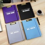 Personalisierte Multicolor A4 Klemmbrett mit Titel PP Innenseite und Notizblock Bürobedarf Geburtstag Geschenk für Lehrer Student