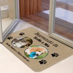 Zerbino antiscivolo personalizzato con 1-3 foto di animali e testo design con zampe regalo per amanti di animali