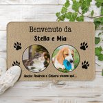 Zerbino antiscivolo personalizzato con 1-3 foto di animali e testo design con zampe regalo per amanti di animali