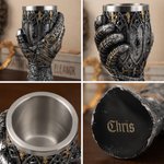 Calice da vino personalizzato con nome inciso Anniversario Regalo di compleanno per l'amante del cavaliere Padre Uomo