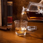 Personalized Engraved Reindeer Whiskey Decanter with Name Father's Day Birthday Gift for Bartender Whiskey Lover