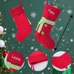 Personalisierter Gestrickter Weihnachtsstrumpf mit Namen Haus Deko Weihnachtsgeschenk für Kinder Freunde Familie