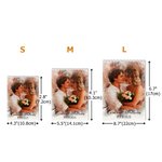 Casse-tête de construction personnalisé avec photo de groupe et aquarelle avec noms et dates Cadeau d'anniversaire de Saint-Valentin pour un couple