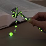 Personalised Luminous Staff Beads Bookmark with Name Birthday Fantasy Gift for Book Lovers