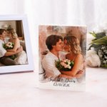 Casse-tête de construction personnalisé avec photo de groupe et aquarelle avec noms et dates Cadeau d'anniversaire de Saint-Valentin pour un couple