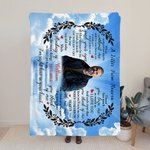 Coperta morbida personalizzata A Letter from Heaven Regalo commemorativo per amici di famiglia