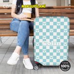 Personlig sjakkbrett klassisk Marsupilami bagasjetrekk med navn Reisetilbehør Bursdagsgave til familie venner | Callie × Marsupilami®