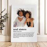 Personalised Watercolour and Coloured Pencil Style Photo Canvas Poster Framed Frameless Painting with Name Home Decor Birthday Gift for Best Friend