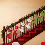 Personalisierter Gestrickter Weihnachtsstrumpf mit Namen Haus Deko Weihnachtsgeschenk für Kinder Freunde Familie