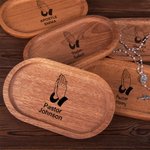 Personalized Praying Hands Wooden Rosary Tray with Name Sacrament First Communion Baptism Gift for Christians