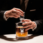 Personalized Engraved Reindeer Whiskey Decanter with Name Father's Day Birthday Gift for Bartender Whiskey Lover