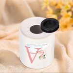 Personalized Wreath Animals Star Initial Ceramic Money Box Piggy Bank with Name Home Decor Birthday Gift for Kids
