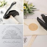 Personalisierter Buchpräger Prägestempel Ex Libris aus der Bibliothek mit Namen Buchclub Geschenk für Buchliebhaber Bibliothekar