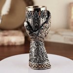 Calice da vino personalizzato con nome inciso Anniversario Regalo di compleanno per l'amante del cavaliere Padre Uomo