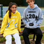 Personalized Sports Theme Oversized Flannel Hoodie with Name and Number Daily Wear Birthday Gift for Family Friends Kids