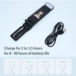 Personalized Cartoon Reading Character Heart Star Note LED Rechargeable Light Clip with Name Birthday Gift for Book Lovers Bookworms